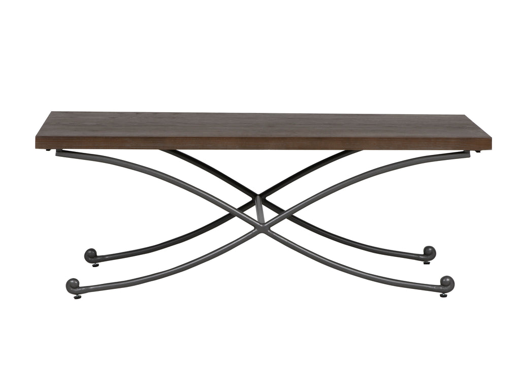 3-Piece Industrial Coffee Table Set with Metal X-Base & Wood Tops