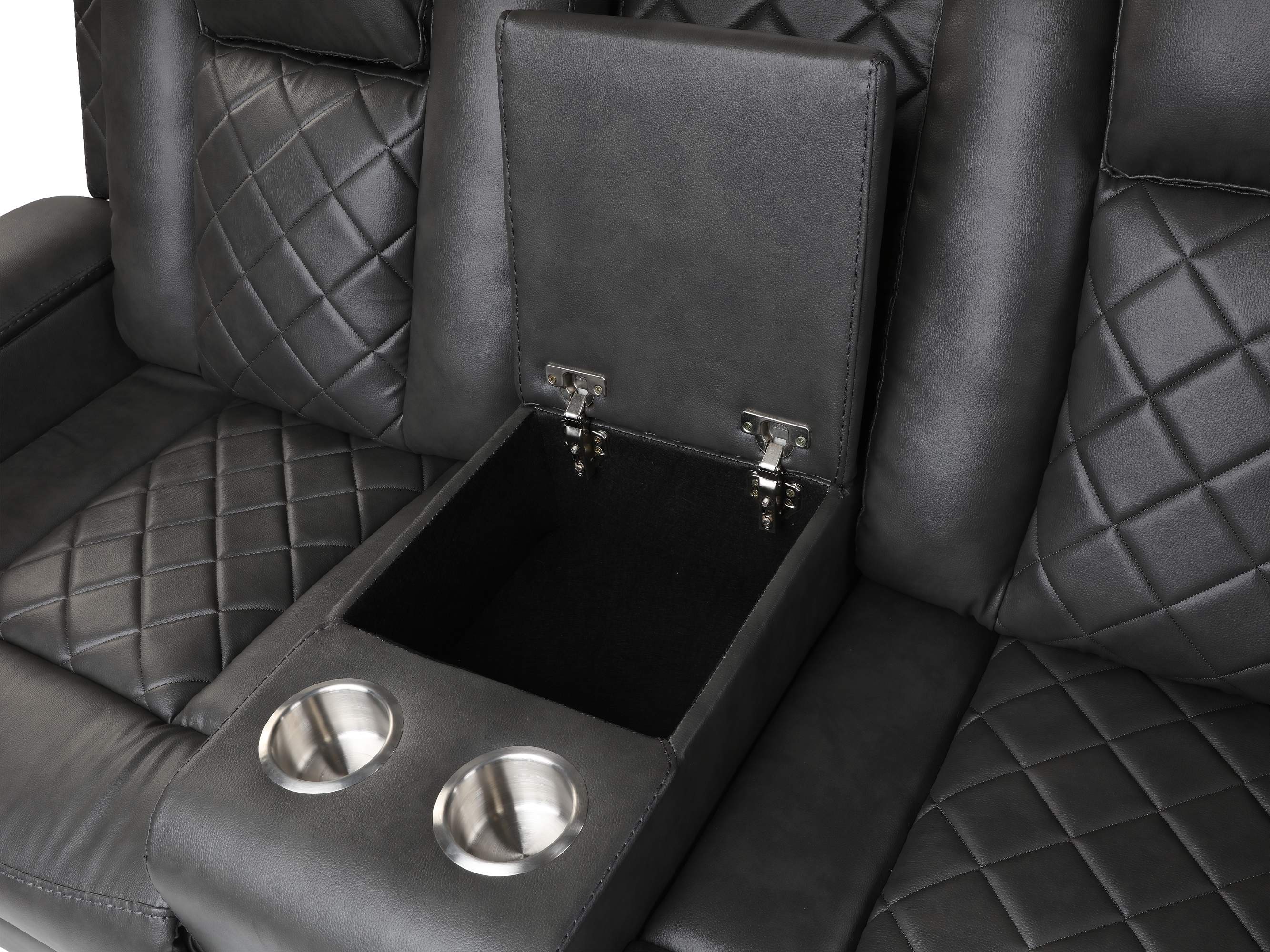 3-Piece Gray Power Reclining Living Room Set w/ Power Headrests, LED, USB & Bluetooth