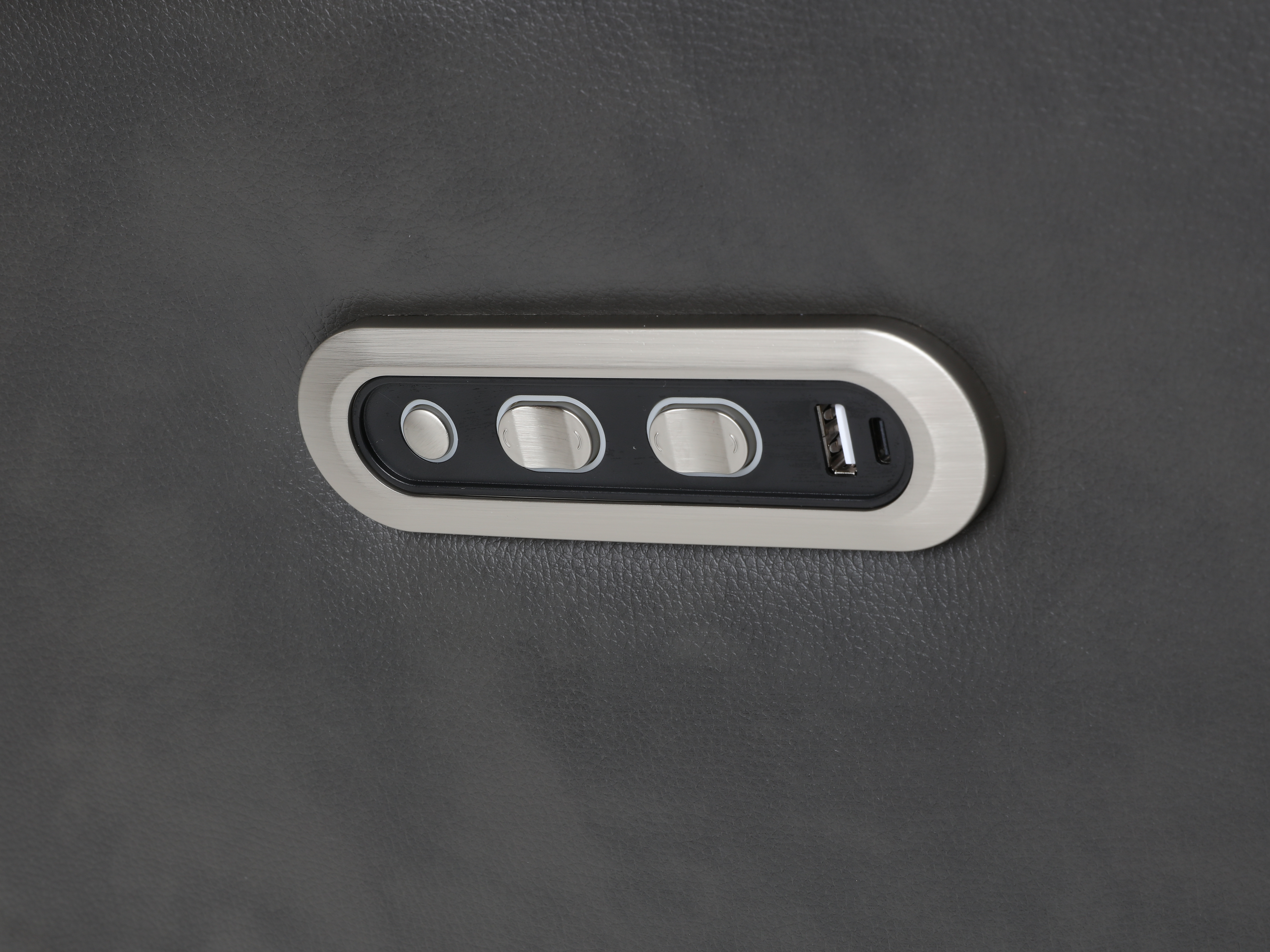 3-Piece Gray Power Reclining Living Room Set w/ Power Headrests, LED, USB & Bluetooth