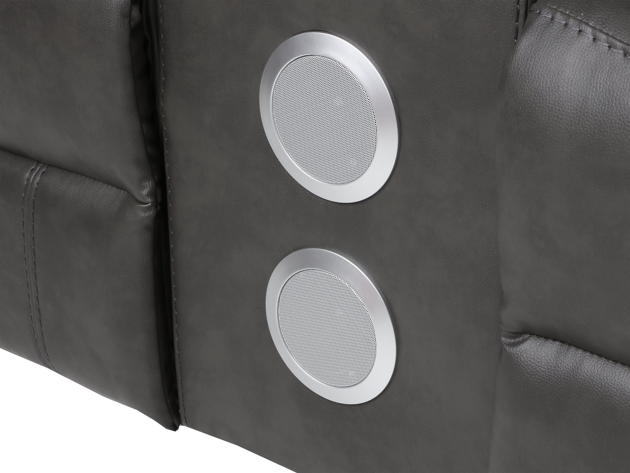 3-Piece Gray Power Reclining Living Room Set w/ Power Headrests, LED, USB & Bluetooth