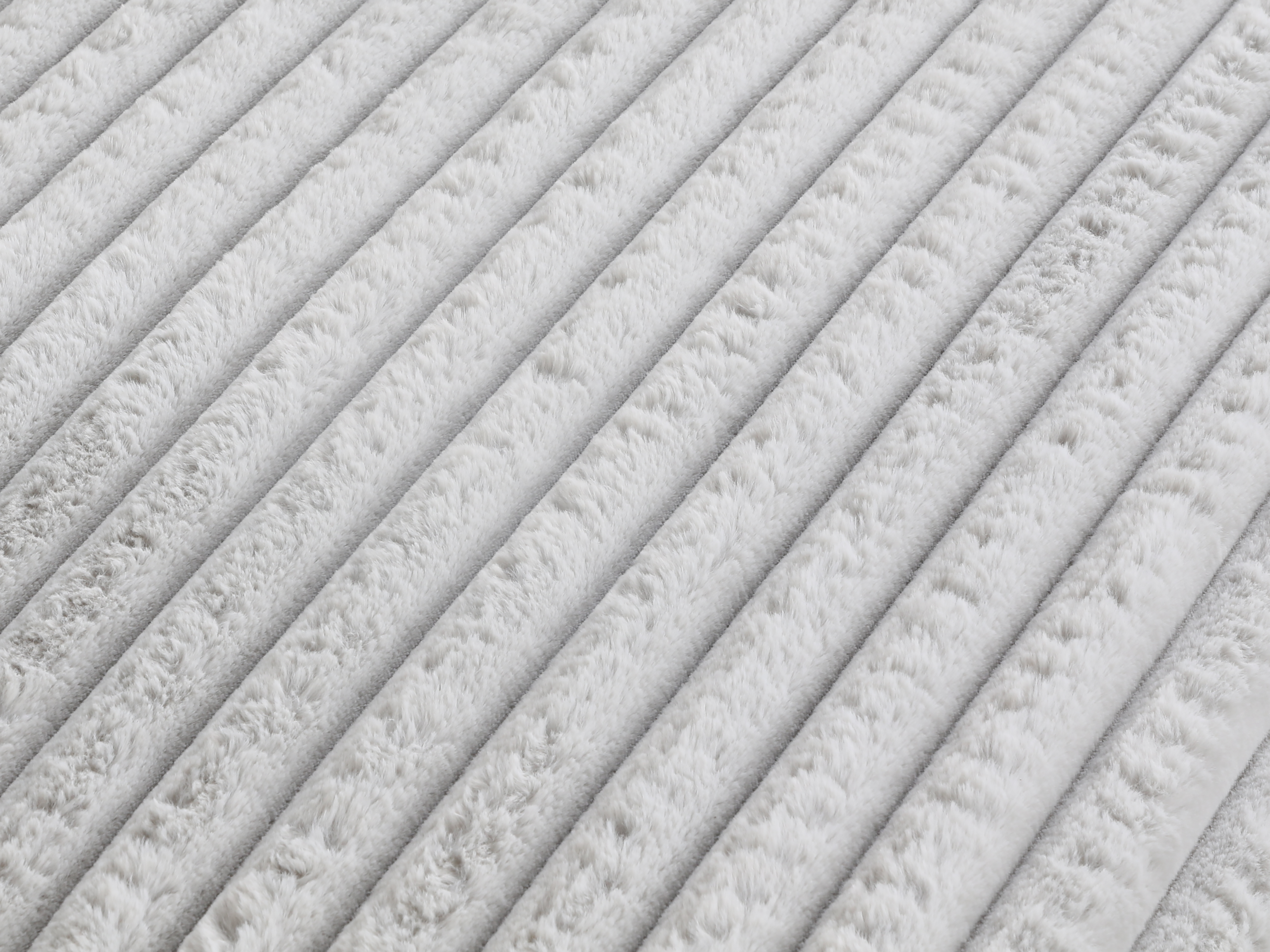 Light Gray Corduroy Sectional Sofa with Chaise & Plush Pillows