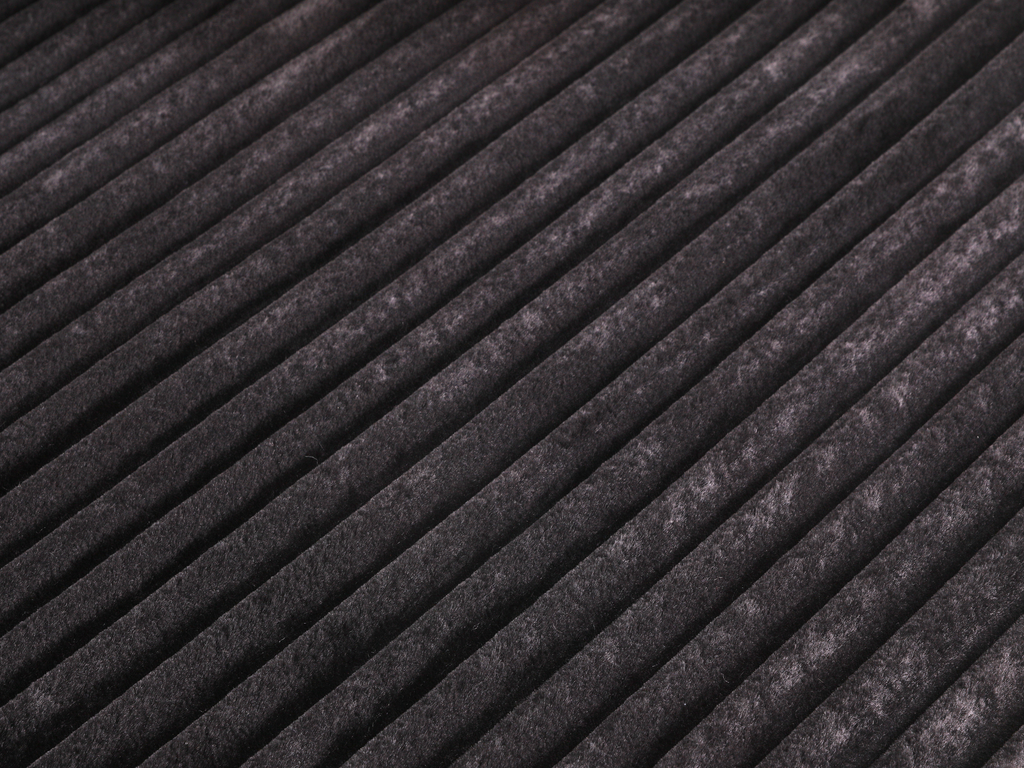 Midnight Black Wide Wale Corduroy Modular Sectional with Chaise, USB Charging & Cup Holders