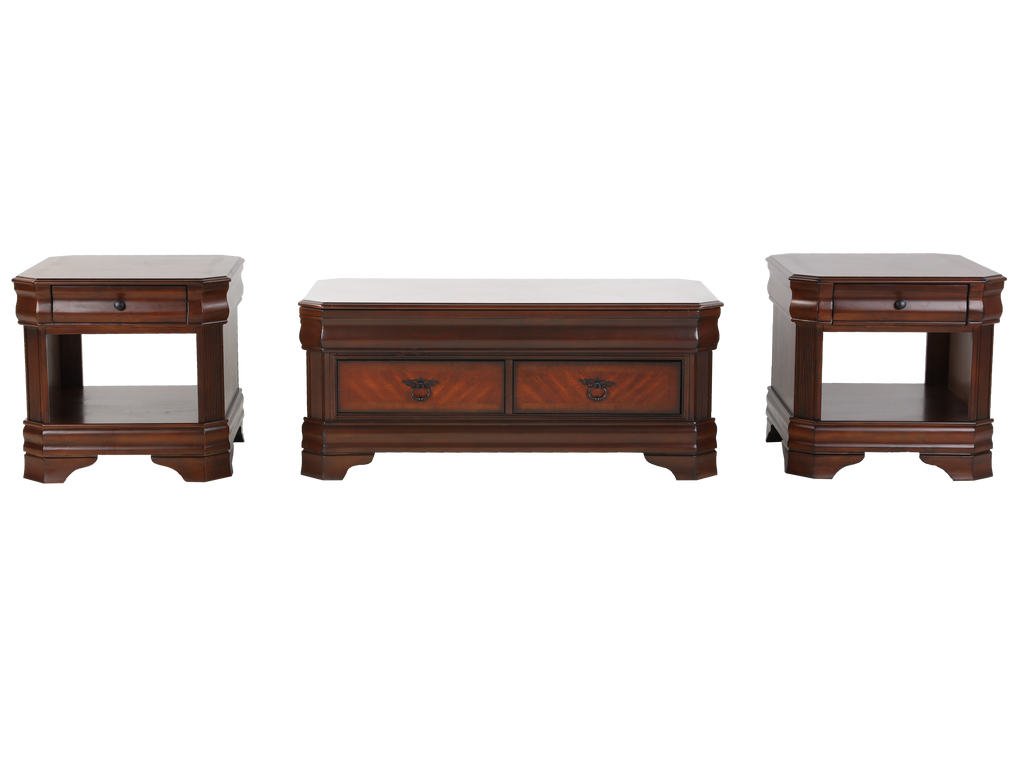 3-Piece Traditional Lift-Top Coffee Table Set in Espresso