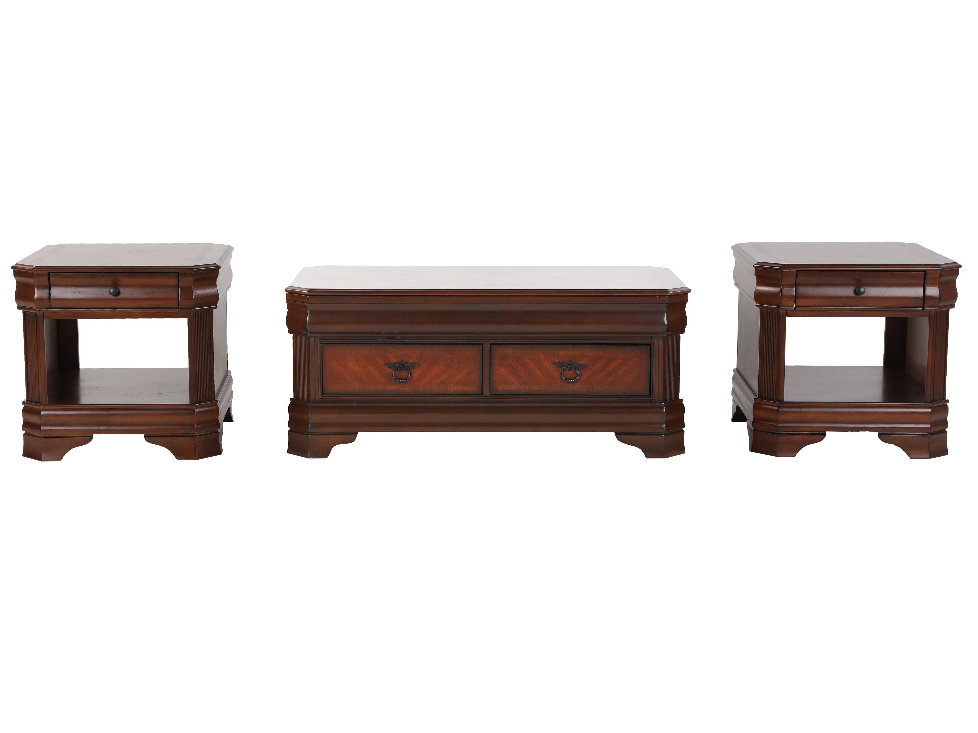 3-Piece Traditional Lift-Top Coffee Table Set in Espresso