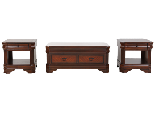 3-Piece Traditional Lift-Top Coffee Table Set in Espresso