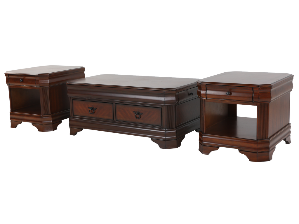 3-Piece Traditional Lift-Top Coffee Table Set in Espresso