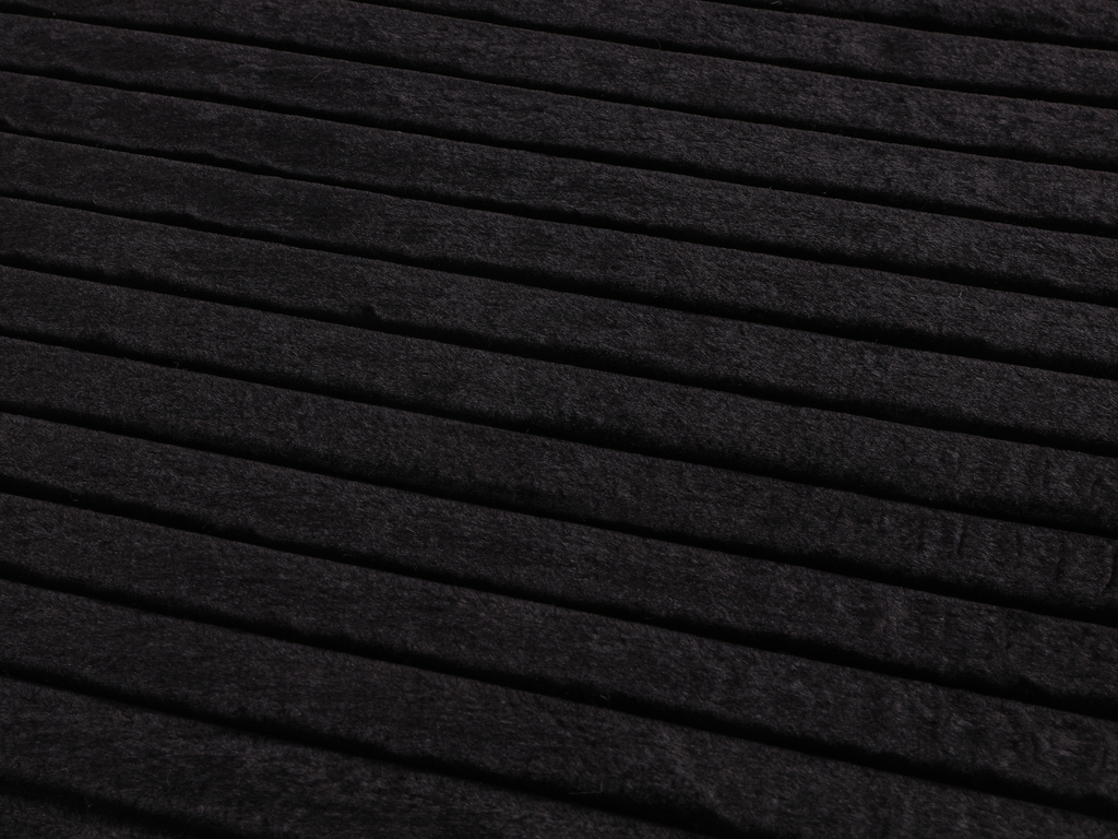 Midnight Black Velvet Chaise Lounge with Dual Cupholders & USB Charging Ports